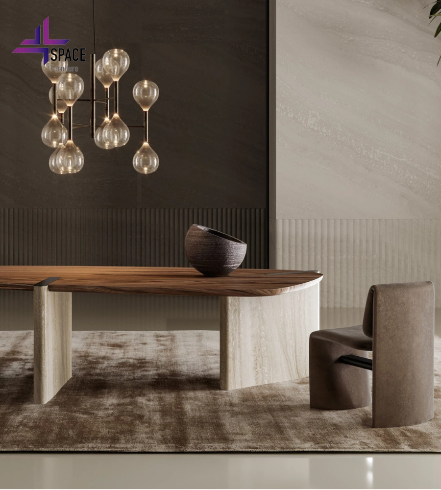 طاولة طعام تصميم خشبي